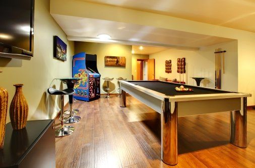 Finished Basement Billiard Room